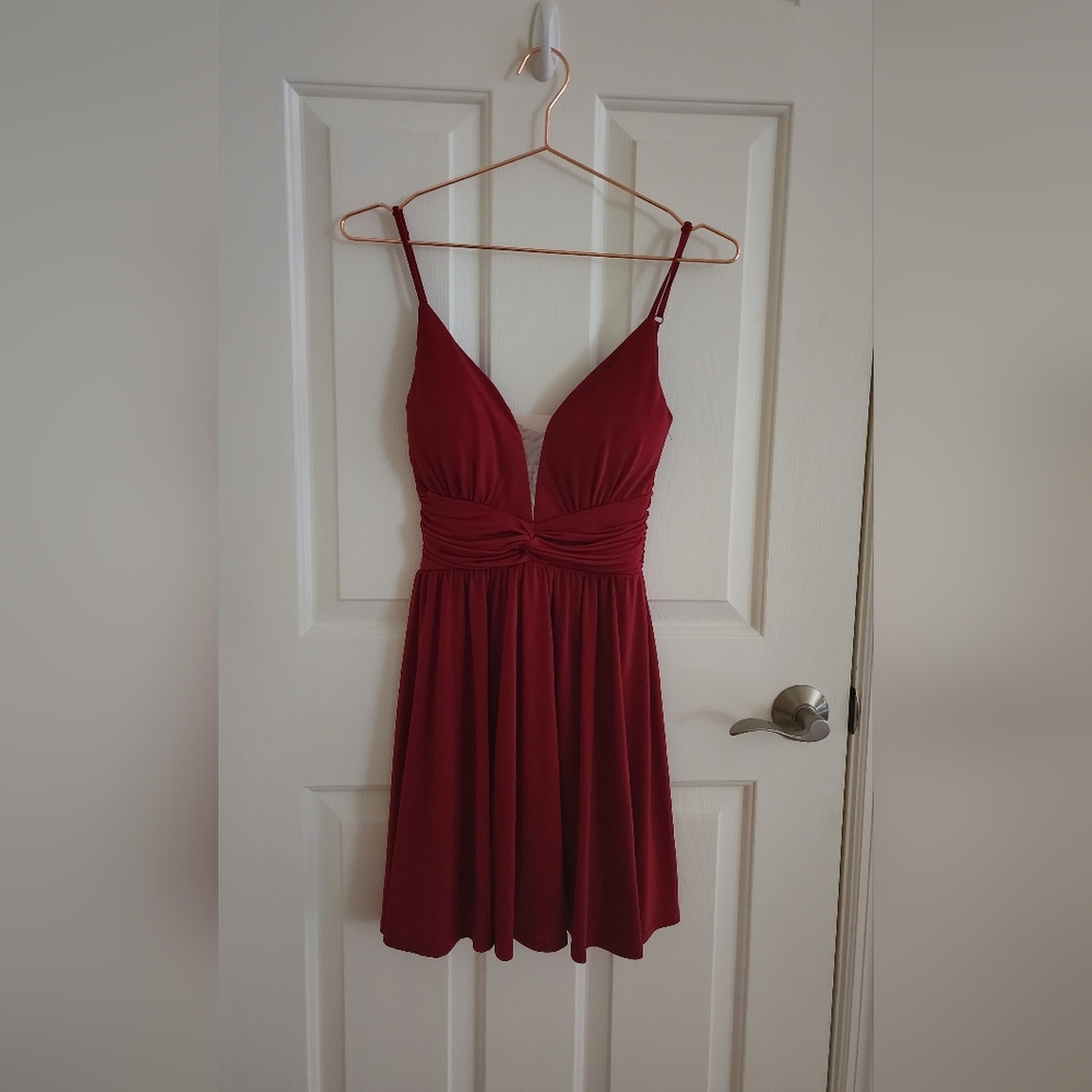 B.Darlin short red flare dress